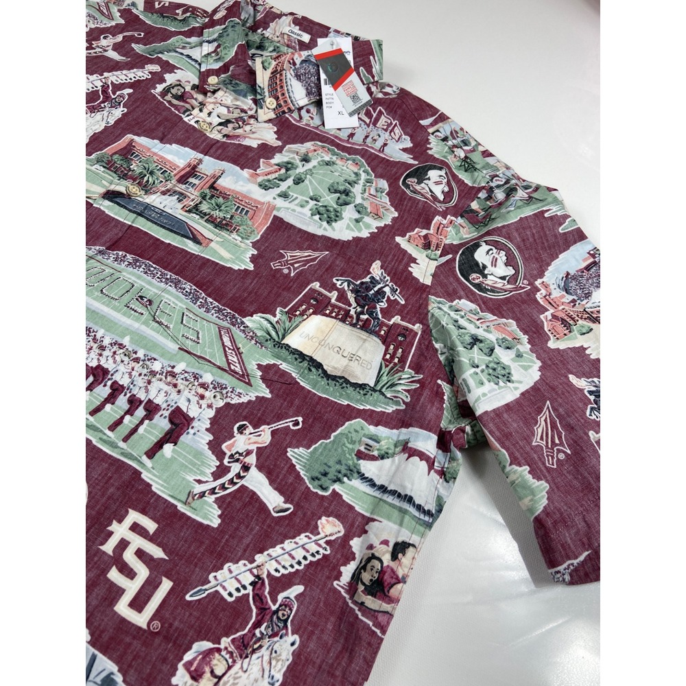 Reyn Spooner Florida State Seminoles‎ Hawaiian Shirt Mens XL Scenic Button-Down - Picture 7 of 11